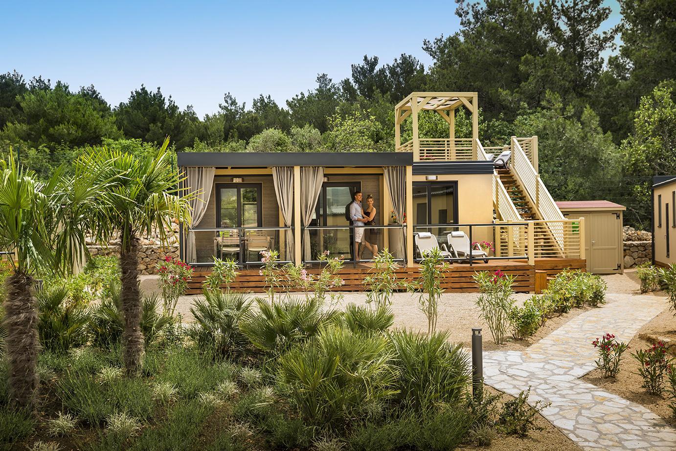 Camping Krk Bella Vista Premium with a garden terrace