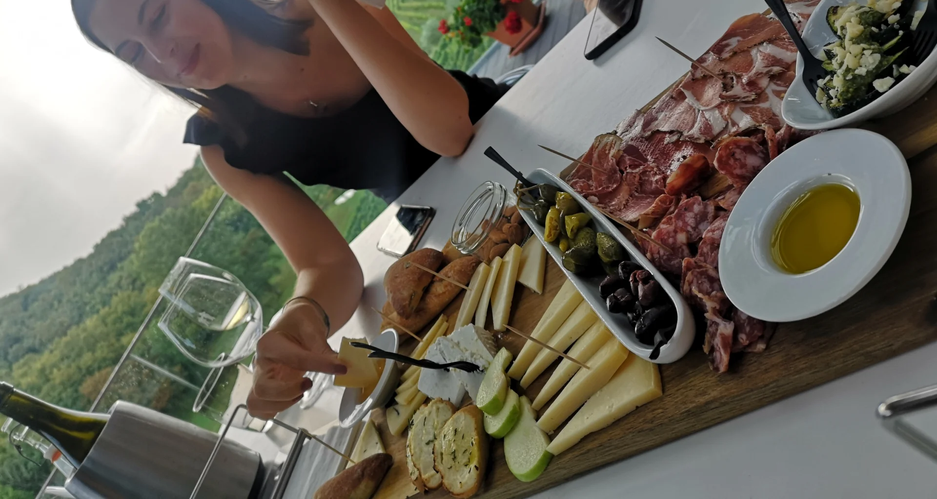 Food tasting at Kozlović