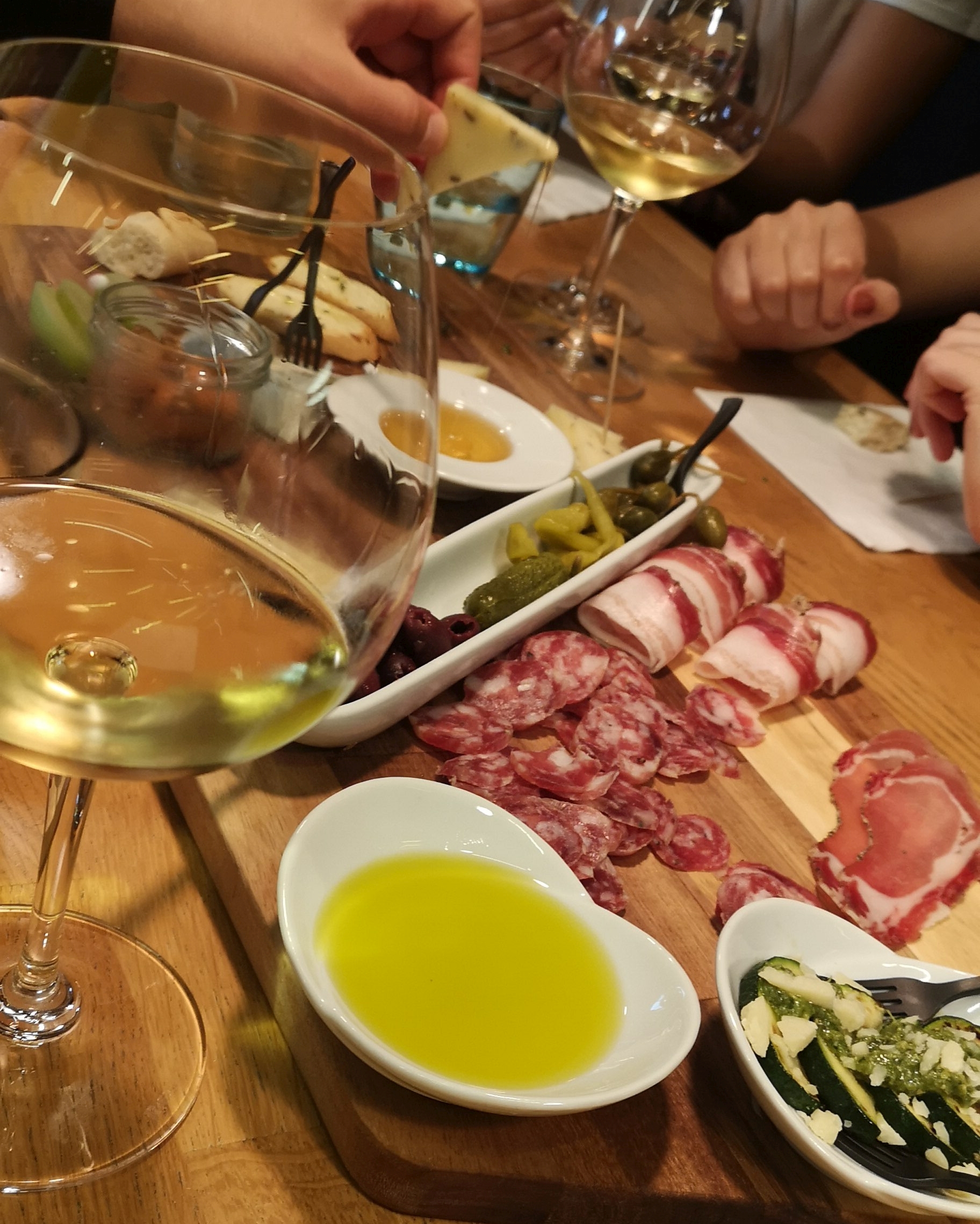 Food tasting at Kozlović