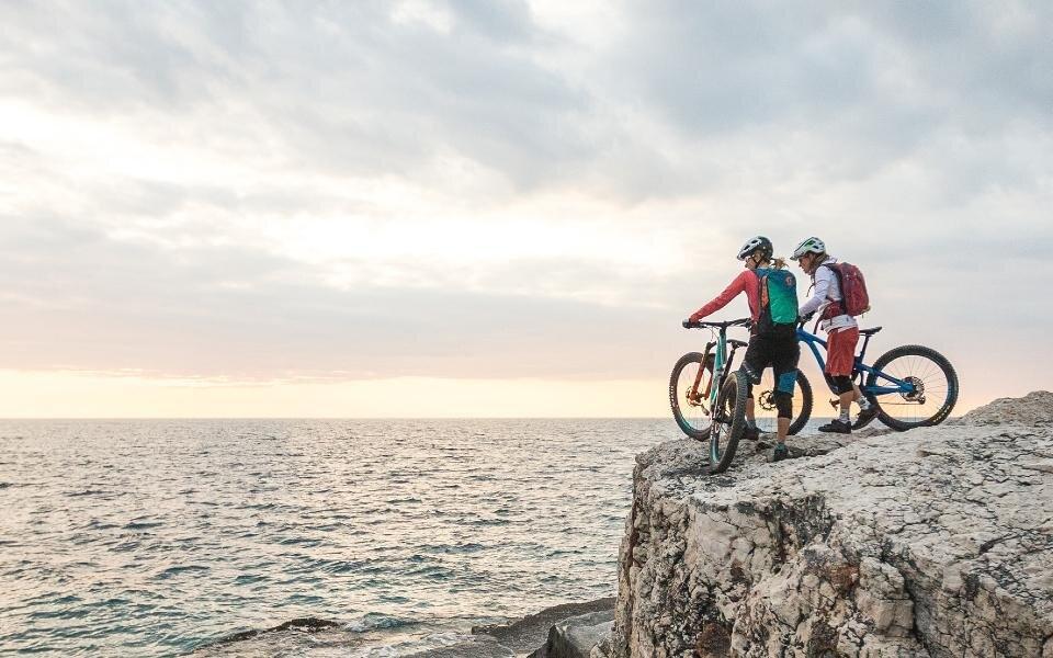 Biking at the sea