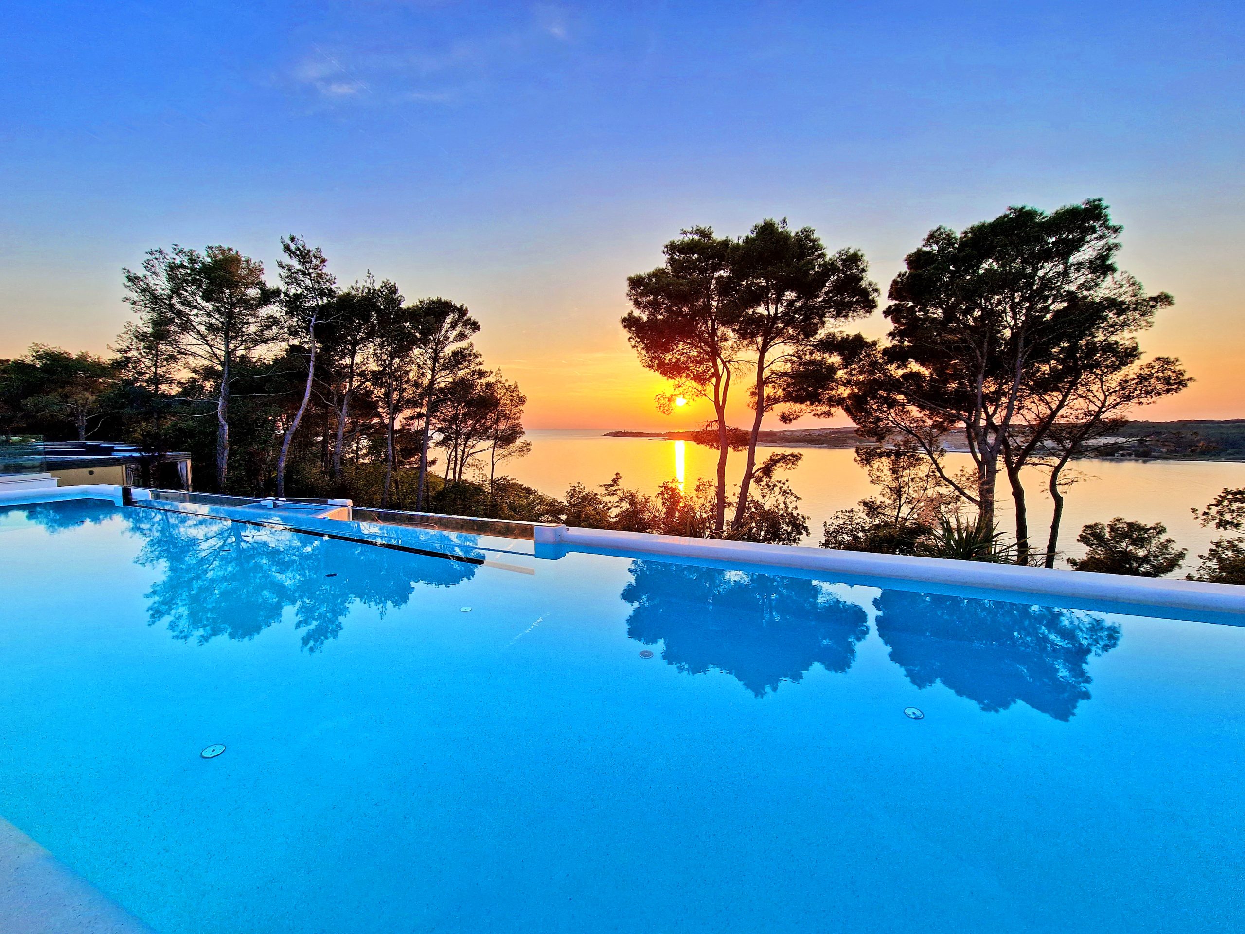 Infinity pool at Lanterna Premium Camping Resort in Istria