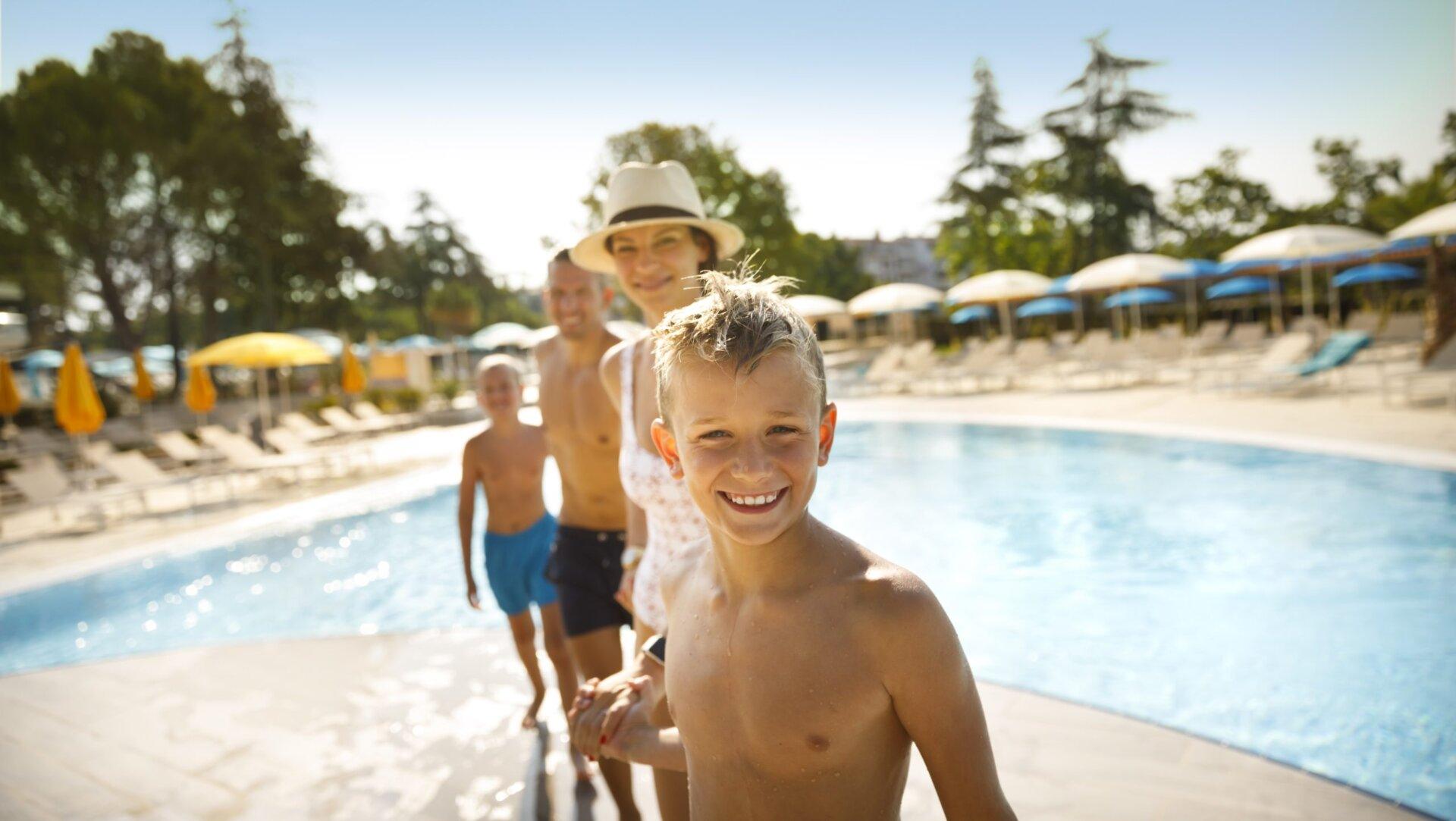 Family at the Poolside