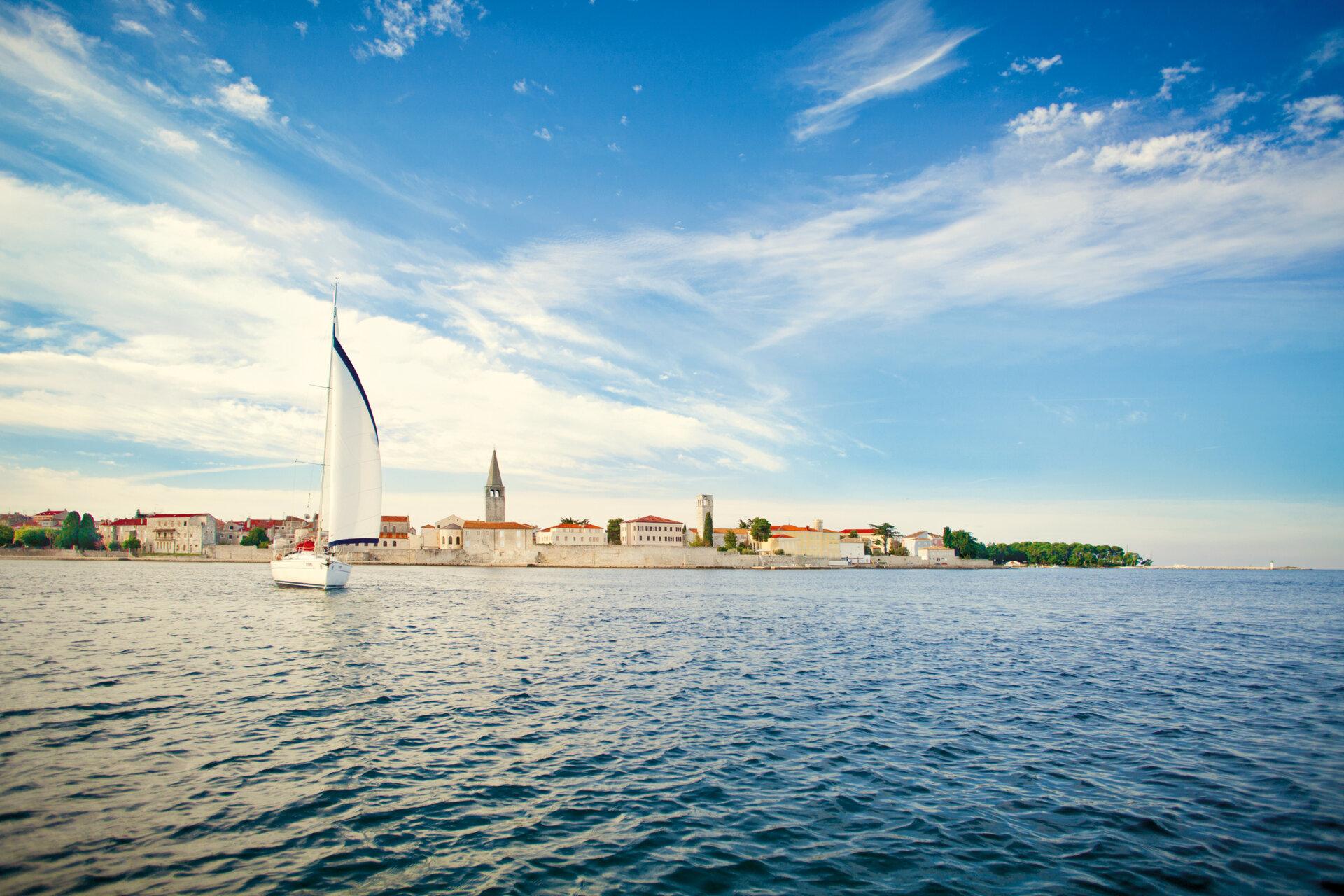 Segelboot in Istrien