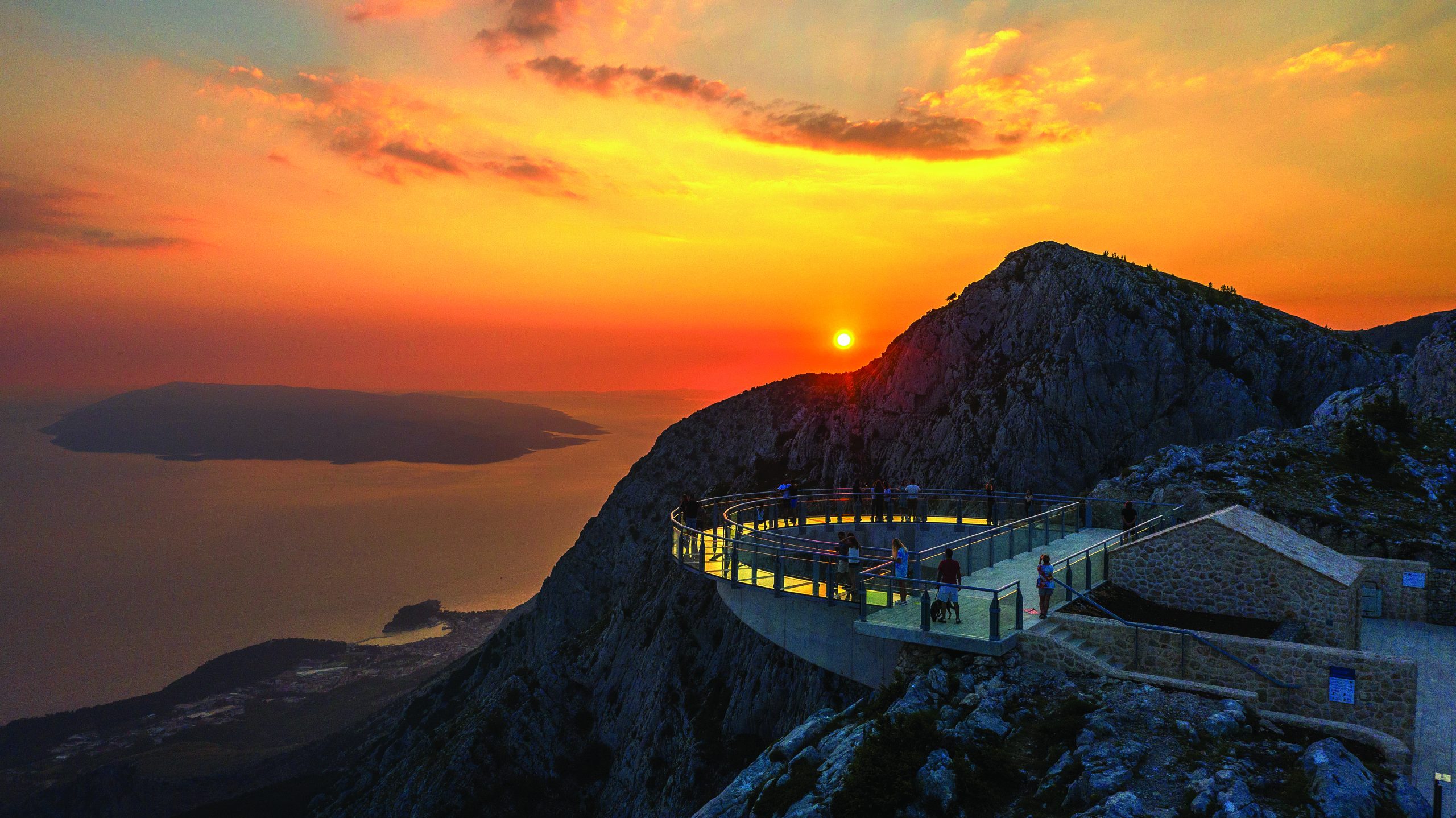 Glass Skywalk Biokovo viewpoint overlooking the Adriatic Sea