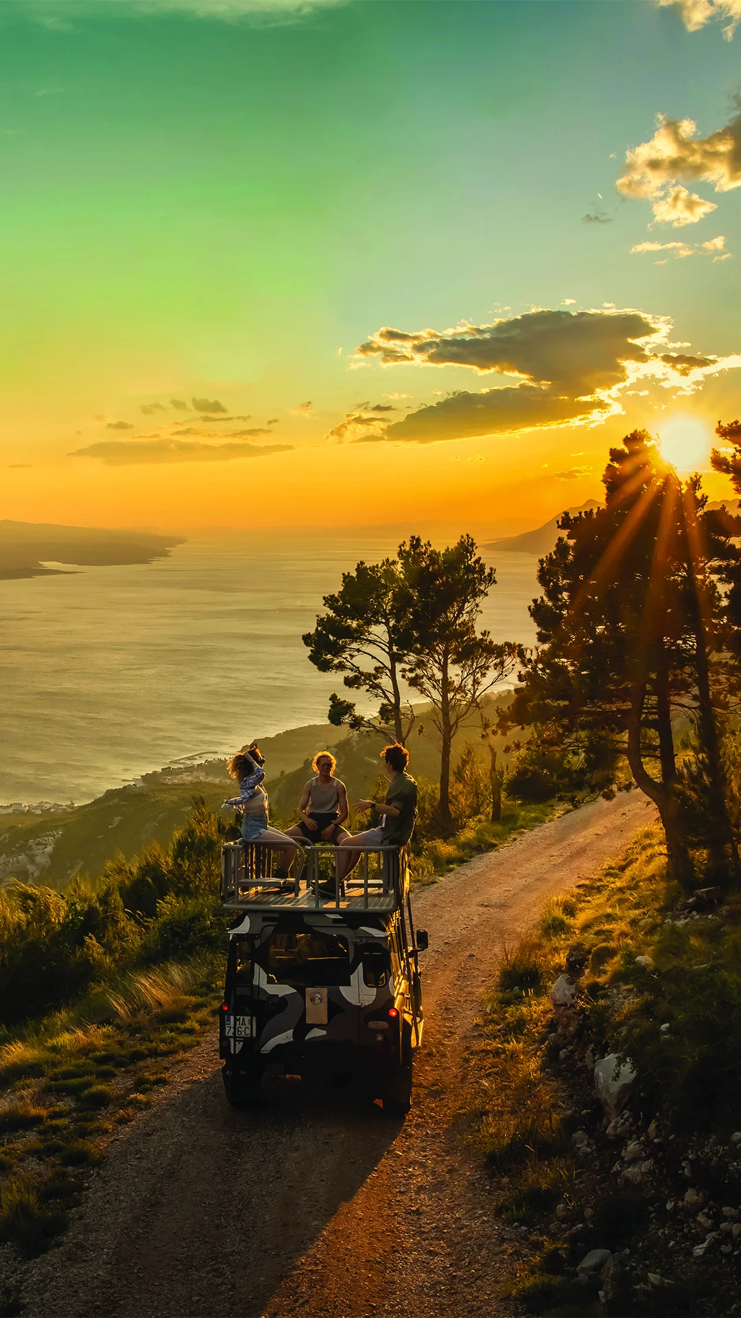 Winding mountain road through the rugged landscape of Biokovo Nature Park