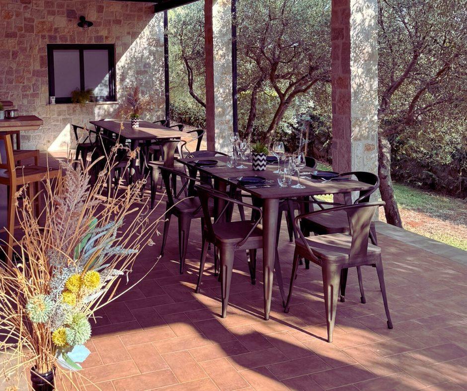 Terrace of the Monte Formento for olive oil tasting Terrace of the Monte Formento for olive oil tasting
