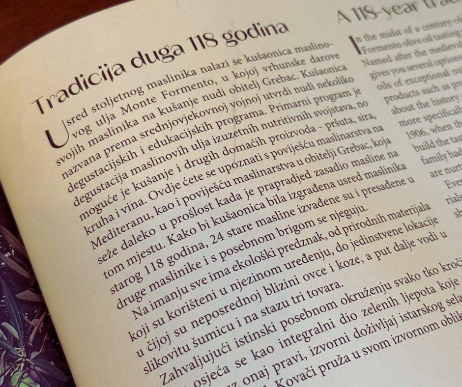 Picture of the article which speaks about the tradition of the Grebac family in oil production, Picture of the article which speaks about the tradition of the Grebac family in oil production,