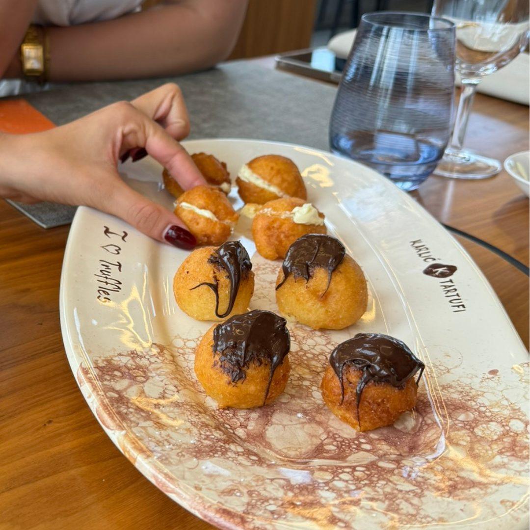 Fritule, a traditional Croatian version of sweet, round fritters.