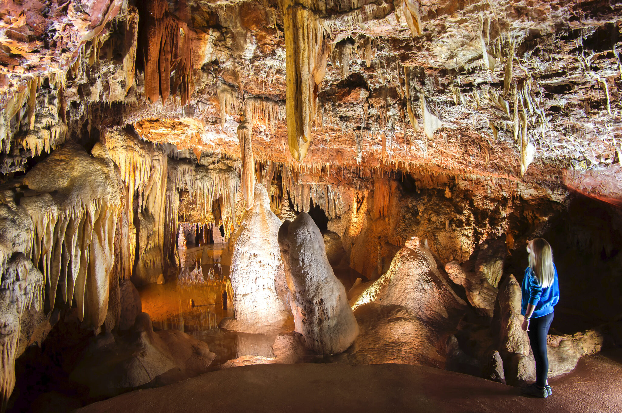 Woman admiring Baredine Caves