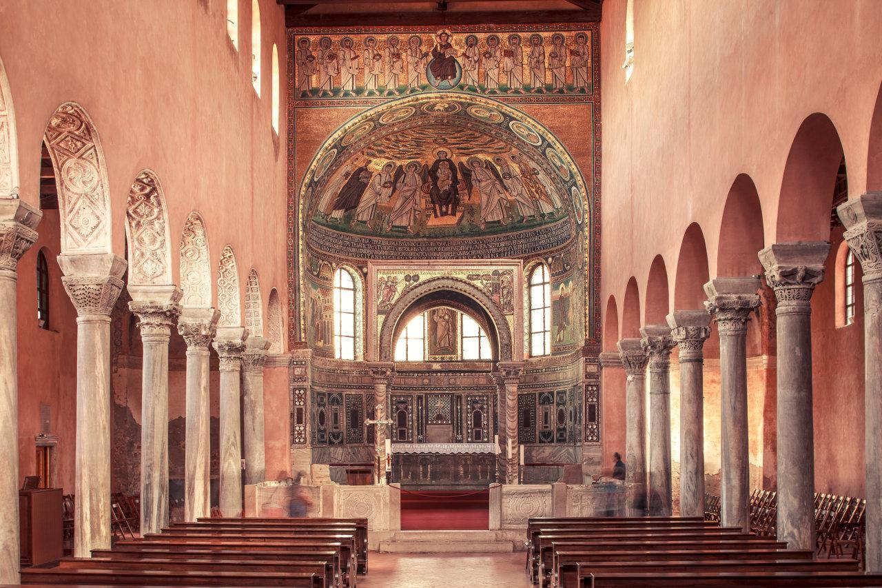 Das Innere der Euphrasius-Basilika in Poreč
