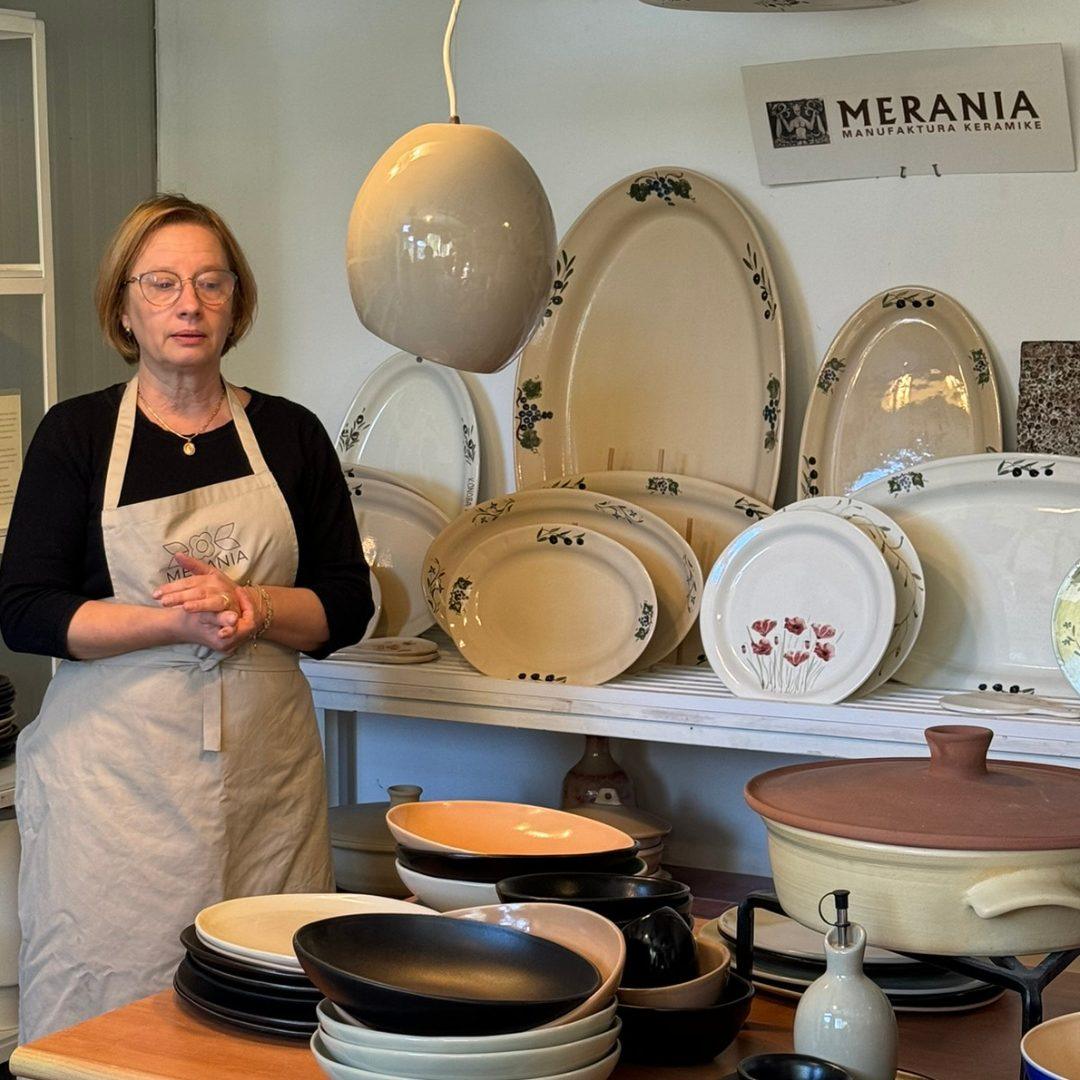 The hall of Merania Ceramics where you can shop the artefacts