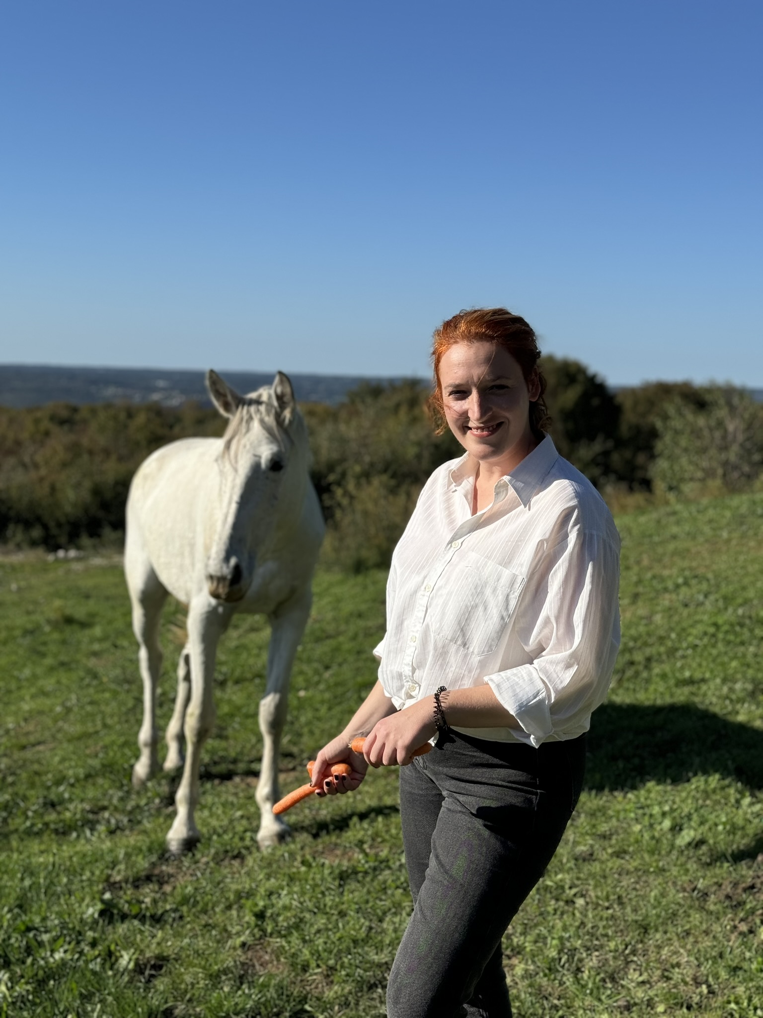 Owner of the Ranch Marconi with a horse