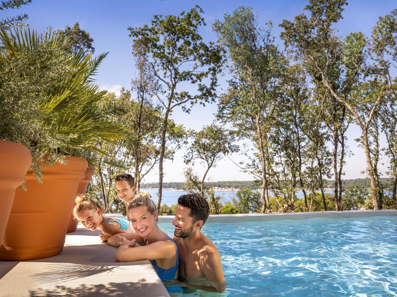 Family pool time at Valamar Camping Istra