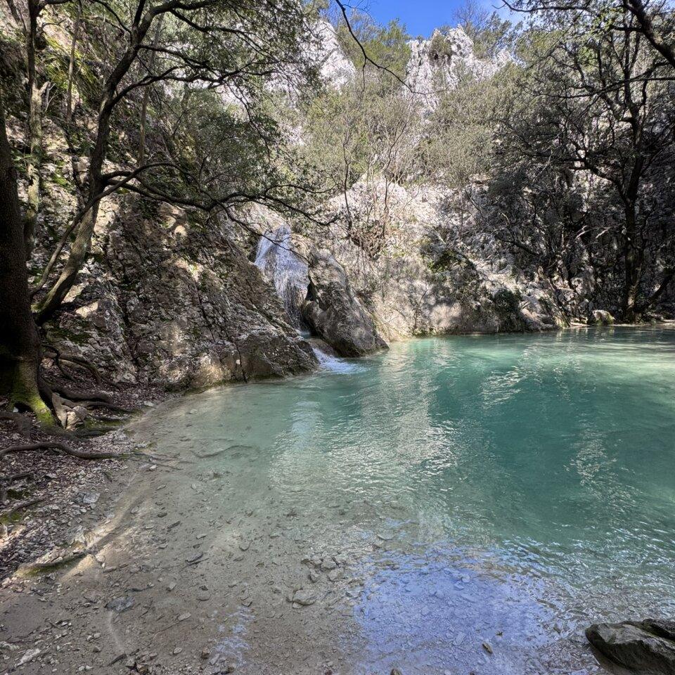 Pećina waterfall is full of water