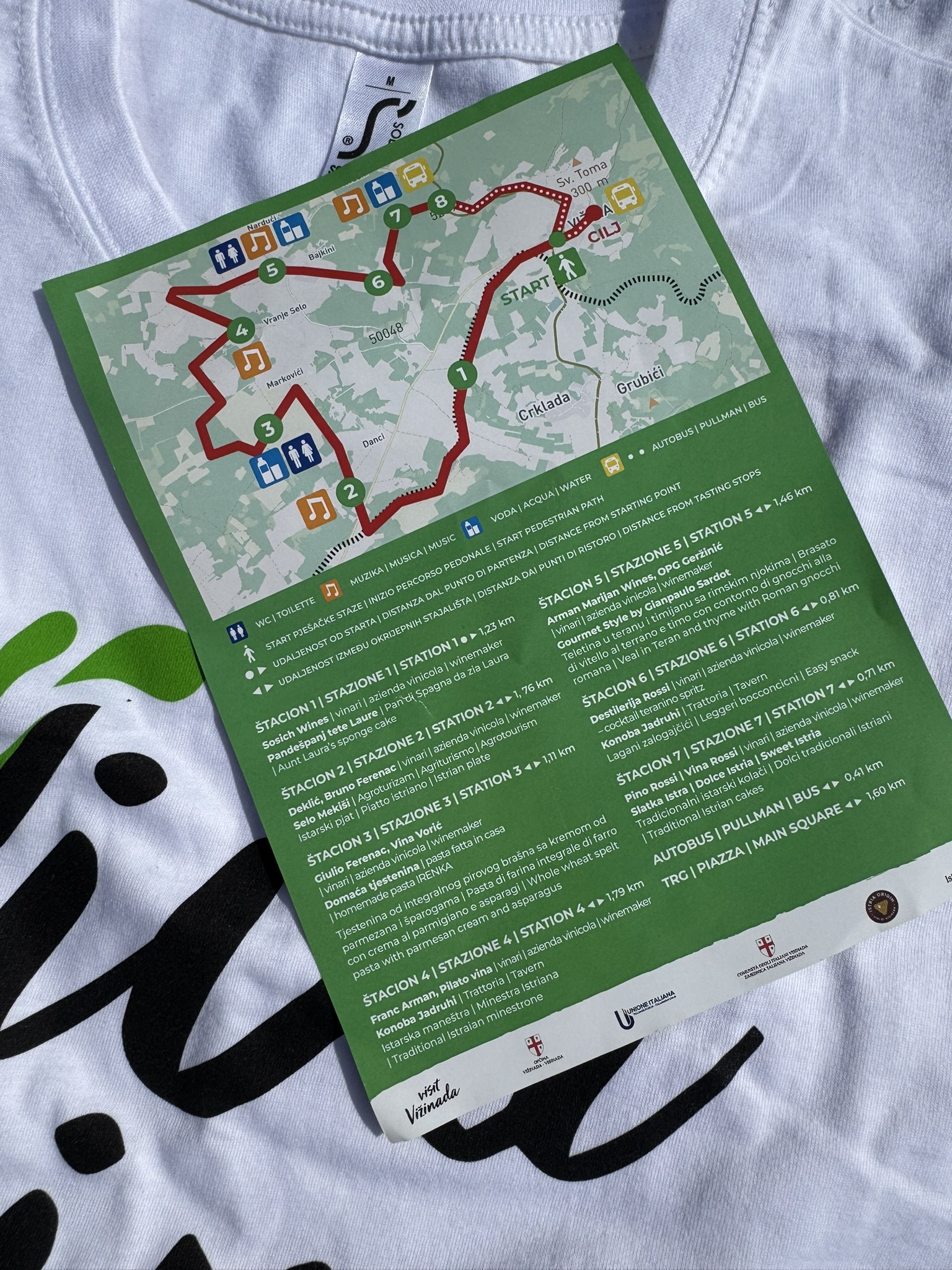 Wine & Walk Vižinada map that makes navigating the wine trails easier