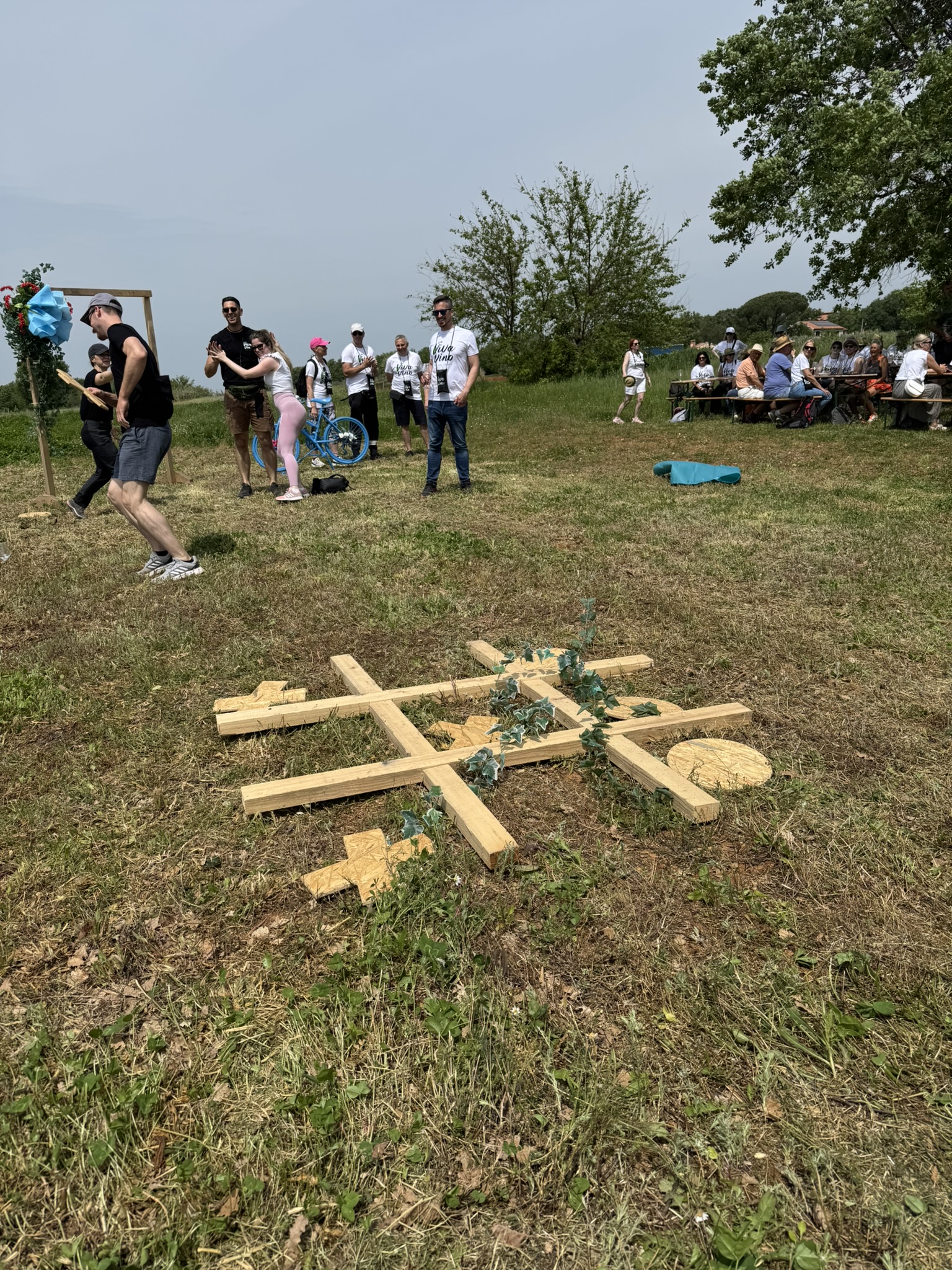 Traditional Istrian games at one of the stops