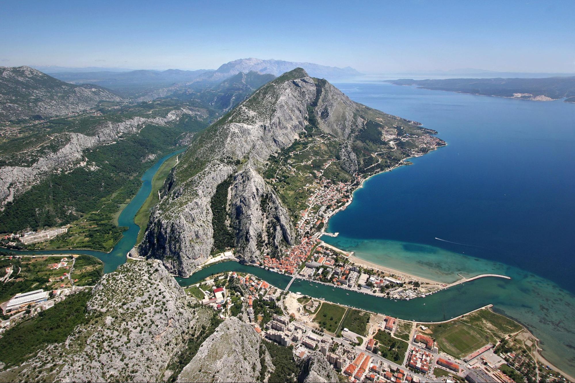 Mountain landscape and river near Dinara Nature Park, Dalmatia
