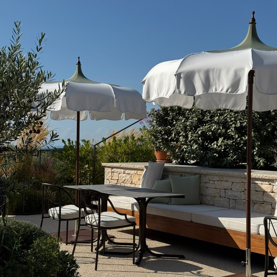 Cozy outdoor seating area at Radovan Wines