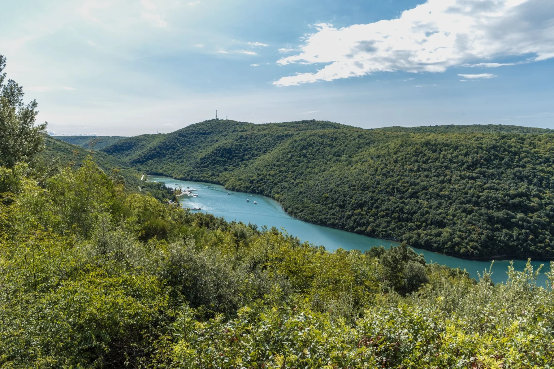 Panoramic view of the Lim Bay, the “Istrian fjord”