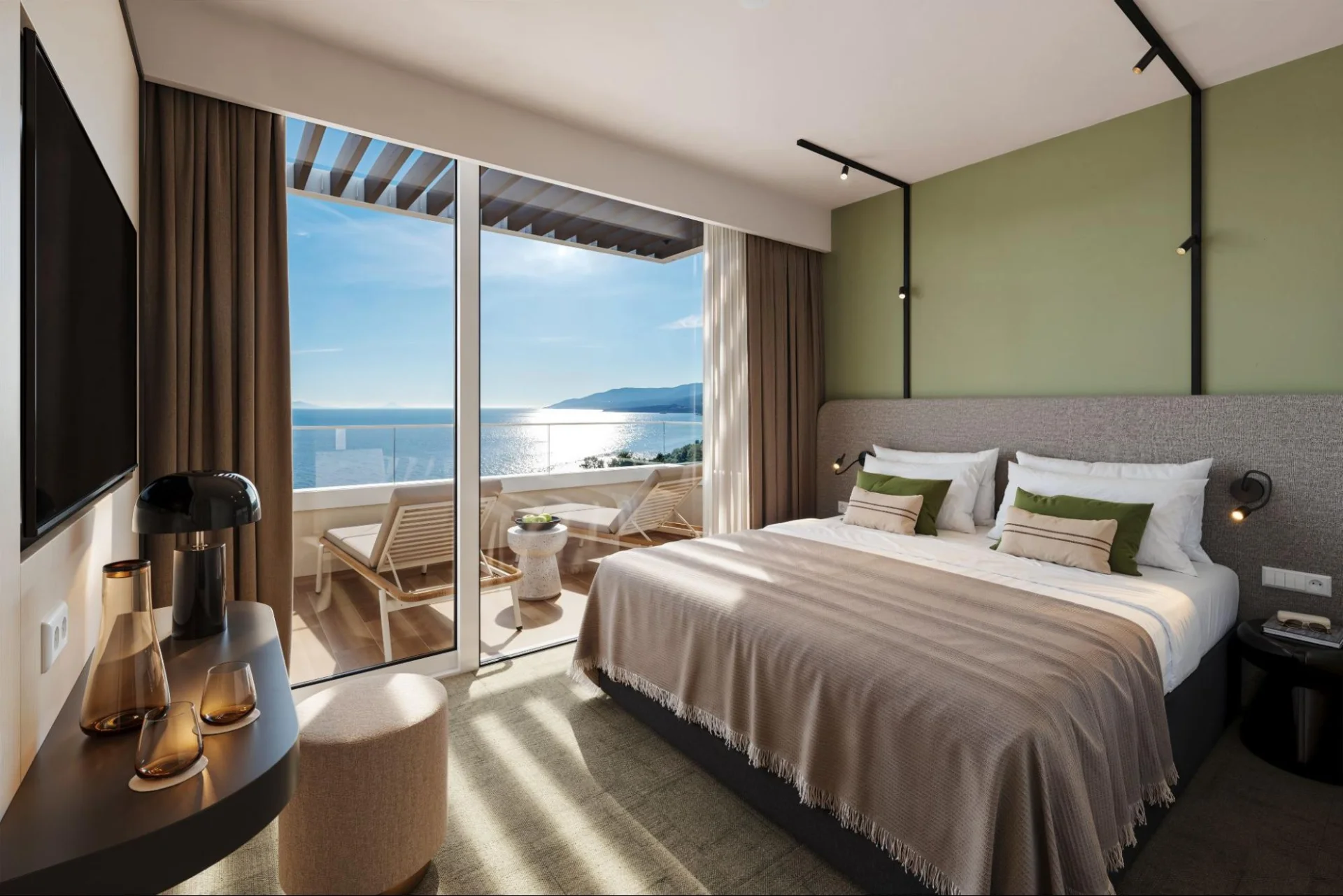 Ger&auml;umige V Level Suiten in den Girandella Maro Suites & Villas in Rabac mit atemberaubender Aussicht auf die Adria, modernem Design und familienfreundlichem Komfort mit hochwertiger Ausstattung 