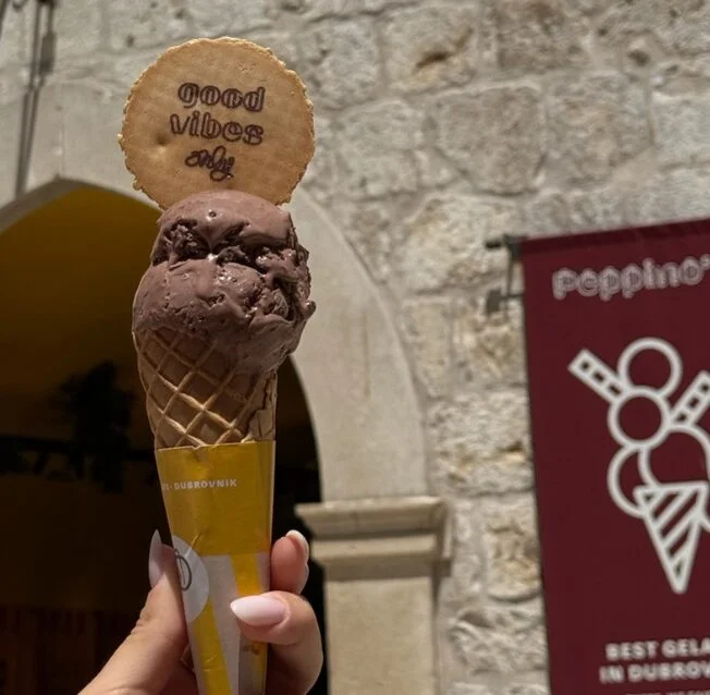Peppino’s Gelato is easy to find while strolling through the picturesque stone streets of Dubrovnik’s Old Town.