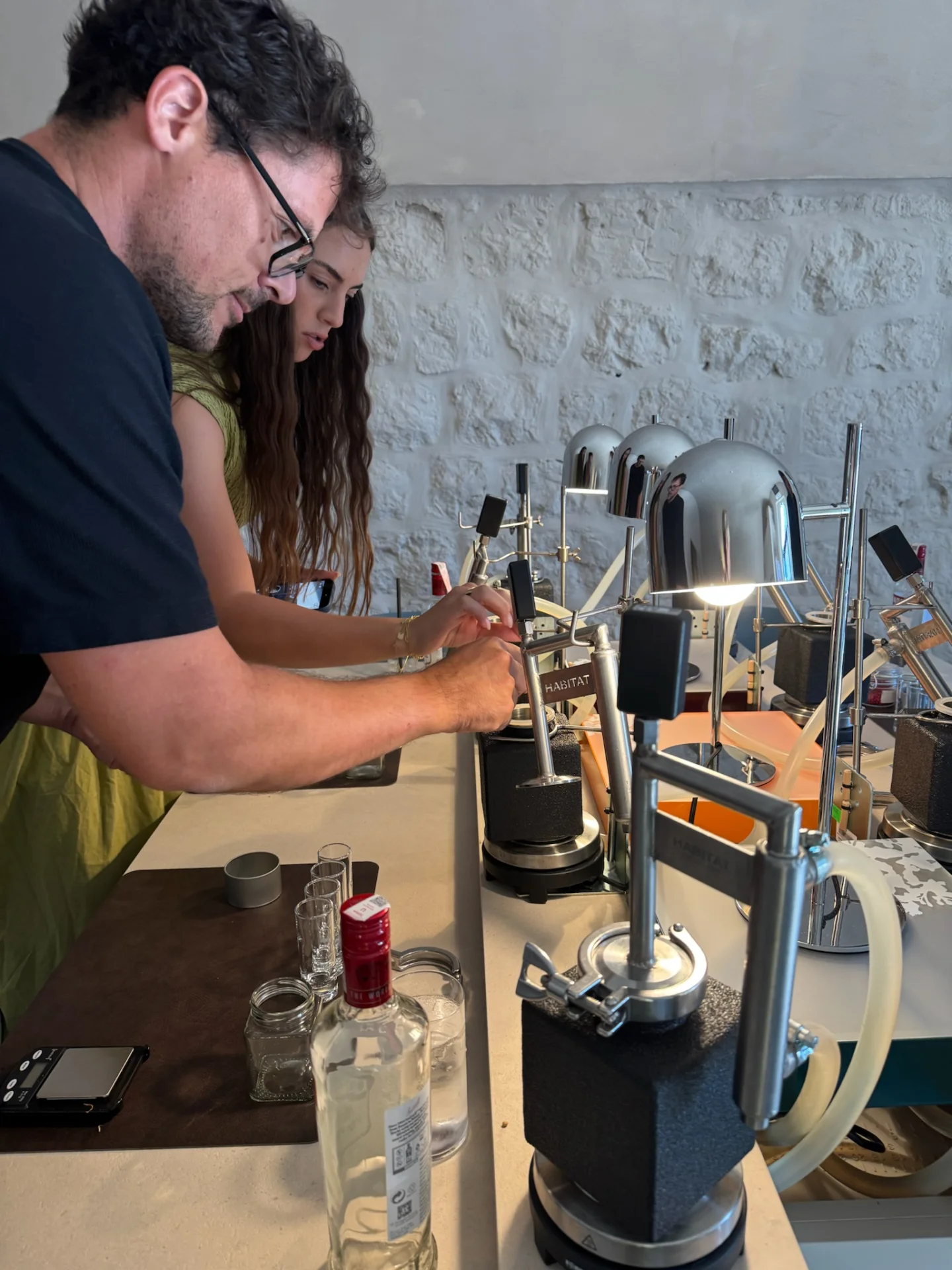 Guests creating their own gin during a workshop at Habitat Distillery in Dubrovnik.