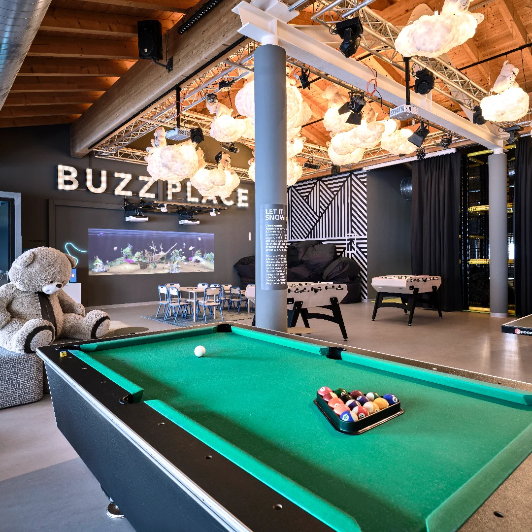Fun and games in the playroom at Places Obertauern Hotel