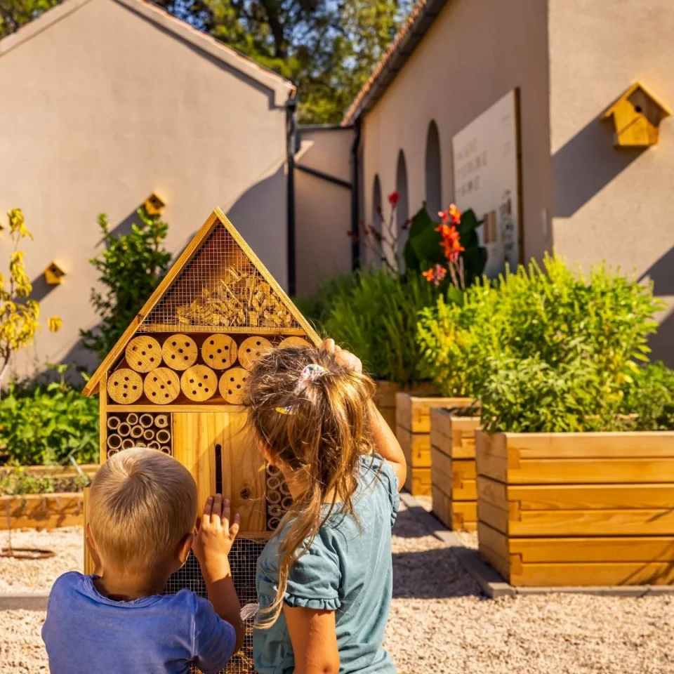  Children exploring the Eco Garden at Valamar Amicor Resort Hvar