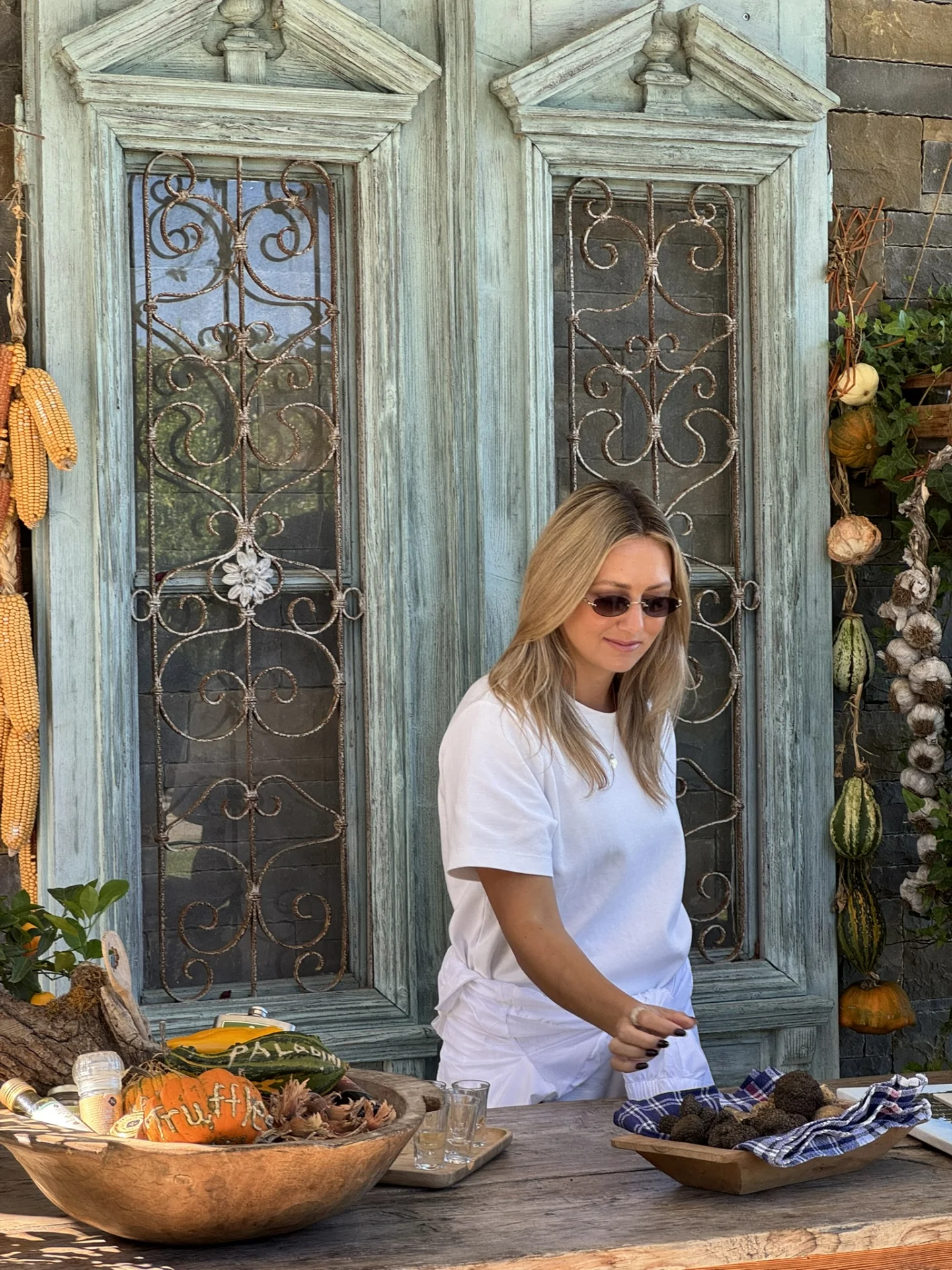 Guest during a truffle tasting experience at Karlić Tartufi in Istria.
