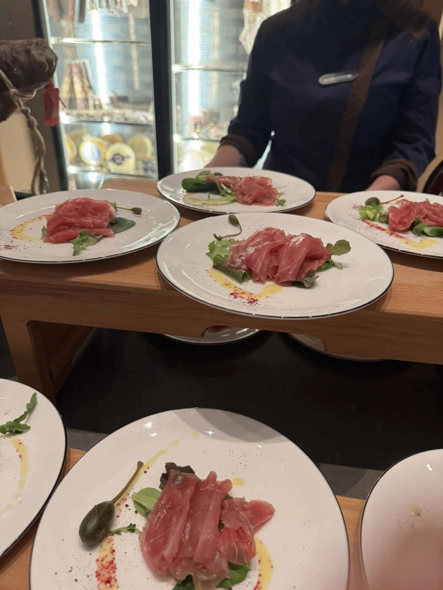 Selection of beautifully presented courses being served at Parenzana Restaurant.