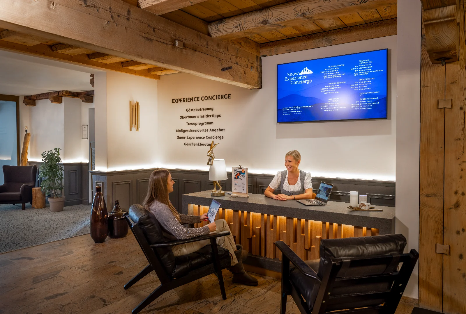 Experience Concierge desk at Kesselspitze Hotel & Chalet, Valamar Collection.