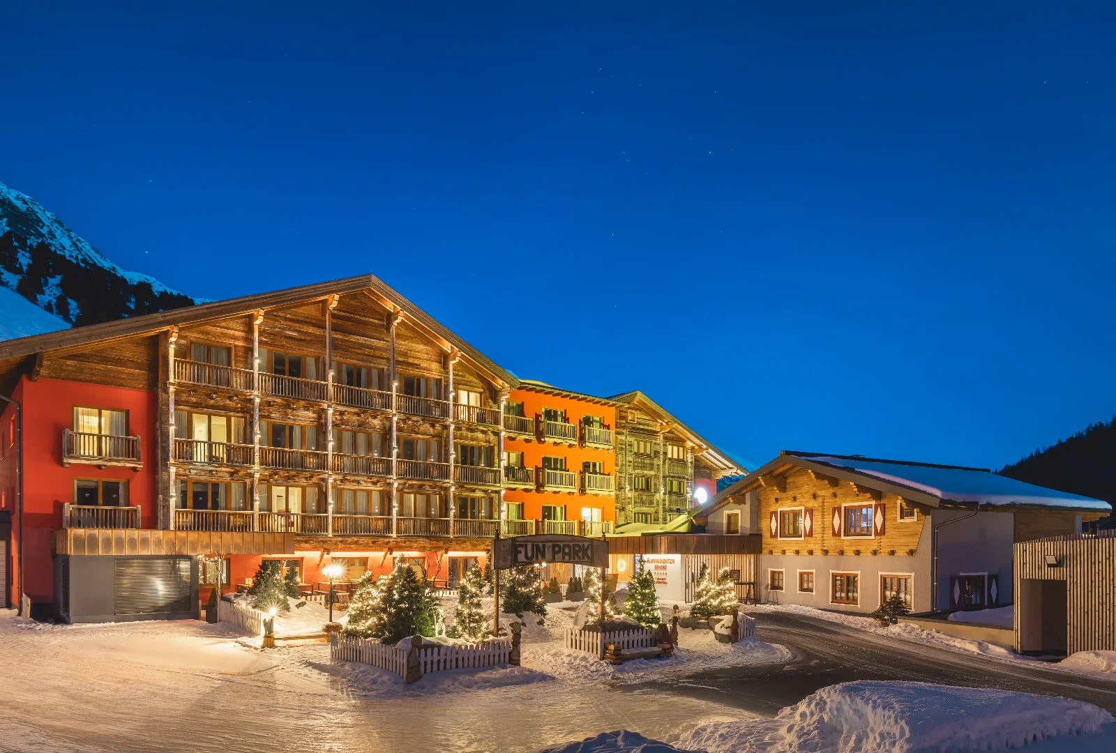 Exterior of Kesselspitze Hotel & Chalet, Valamar Collection, in Obertauern, Austria.